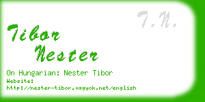 tibor nester business card